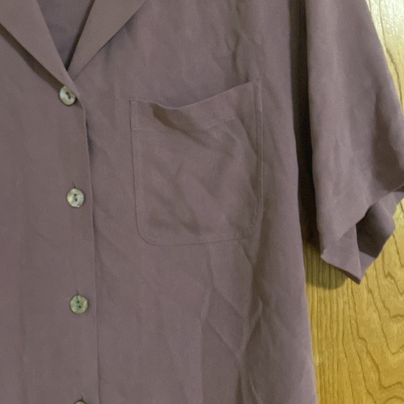 Tommy Bahama 100% Silk Women’s Top Button up with pocket women’s XL 16 - Picture 4 of 7